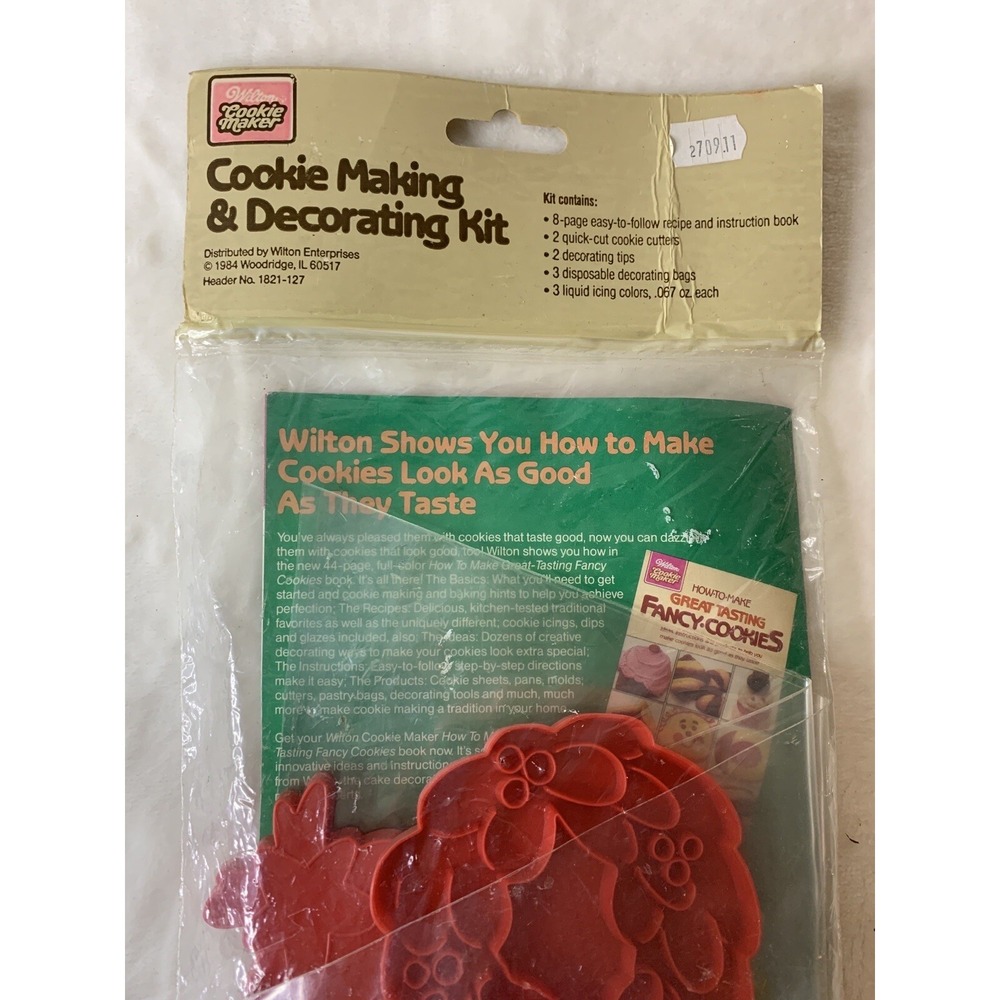 1984‎ Wilton Christmas Tree & Wreath Cookie Making Cutter Mold Treats Gifts NOS - Picture 6 of 12